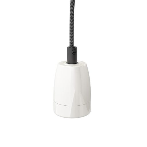 RENDL R10617 FABIO lámpabúra, függesztő készlet fekete/fehér porcelán