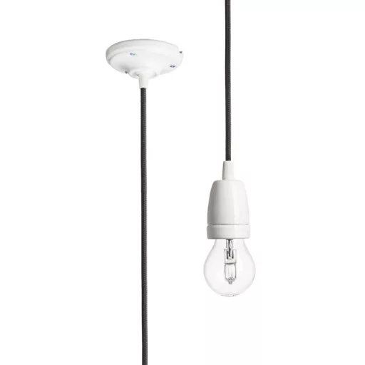 FABIO závěsná sada černá porcelán 230V LED E27 15W