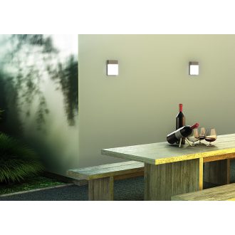   RENDL R11169 VERIA LED kültéri lámpa, szögletes fali IP54 ezüstszürke