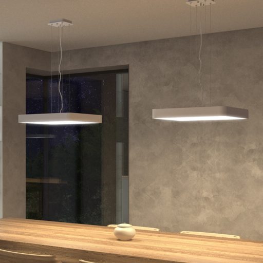 RENDL R11291 MENSA LED függőlámpatest, szögletes műszaki fehér