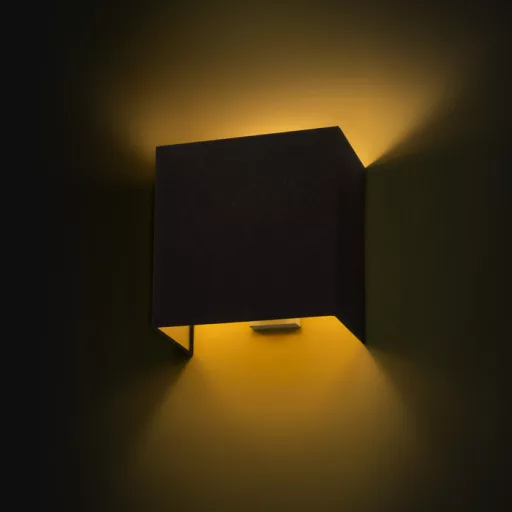 LOPE W 25/14 fali lámpa  Polycotton fekete/arany fólia 230V LED E27 15W