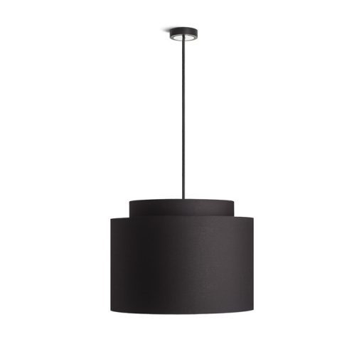 RENDL R11461 DOUBLE lámpabúra, univerzális lámpaernyők Polycotton fekete/arany fólia