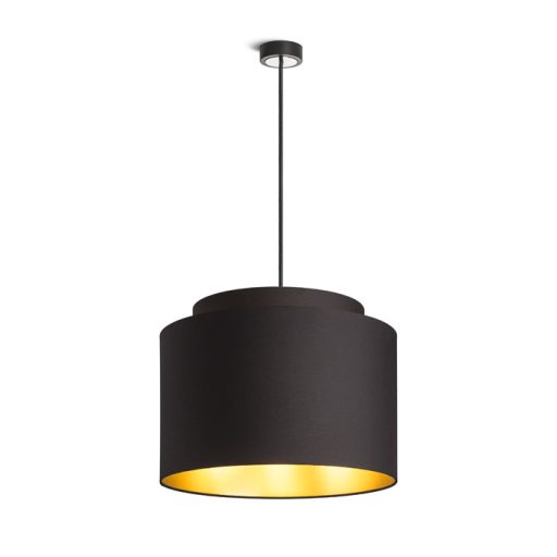 RENDL R11461 DOUBLE lámpabúra, univerzális lámpaernyők Polycotton fekete/arany fólia