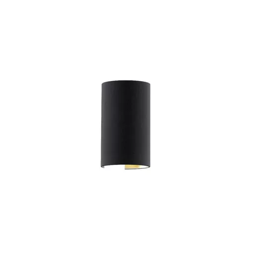 RON W 15/25 fali lámpa  Polycotton fekete/arany fólia 230V LED E27 15W