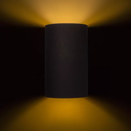 RON W 15/25 fali lámpa  Polycotton fekete/arany fólia 230V LED E27 15W