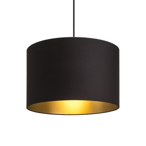 RENDL R11465 RON lámpabúra, univerzális lámpaernyők Polycotton fekete/arany fólia