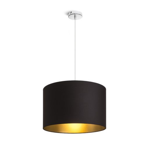 RENDL R11465 RON lámpabúra, univerzális lámpaernyők Polycotton fekete/arany fólia