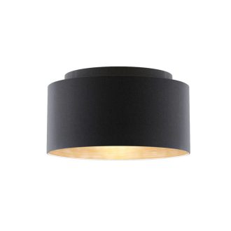   RENDL R11478 DOUBLE lámpabúra, univerzális lámpaernyők Polycotton fekete/réz fólia