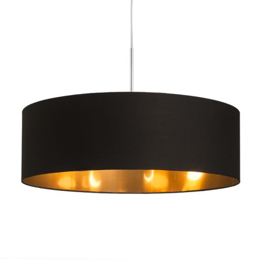 RENDL R11479 RON lámpabúra, univerzális lámpaernyők Polycotton fekete/réz fólia