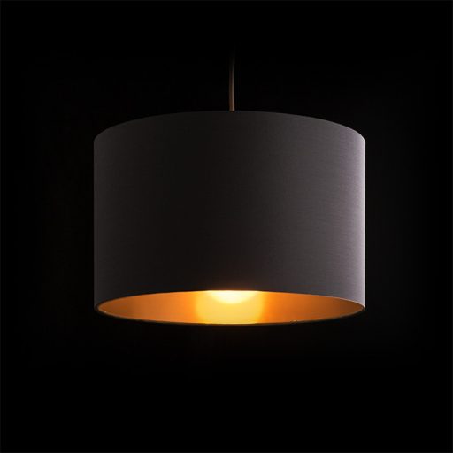 RENDL R11481 RON lámpabúra, univerzális lámpaernyők Polycotton fekete/réz fólia