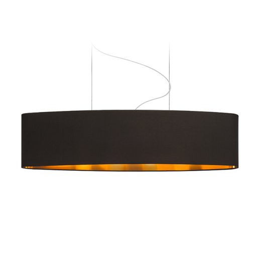 RENDL R11485 CASUAL lámpabúra, univerzális lámpaernyők Polycotton fekete/réz fólia