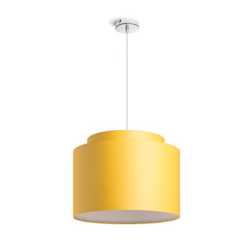 RENDL R11507 DOUBLE lámpabúra, univerzális lámpaernyők Chintz sárgabarack/fehér PVC