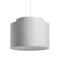 DOUBLE 40/30 stínidlo Chintz světle šedá/bílé PVC max. 23W