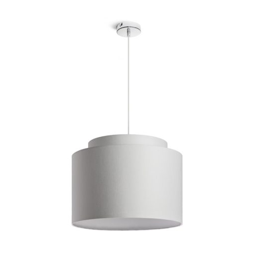 RENDL R11553 DOUBLE lámpabúra, univerzális lámpaernyők Chintz világosszürke/fehér PVC