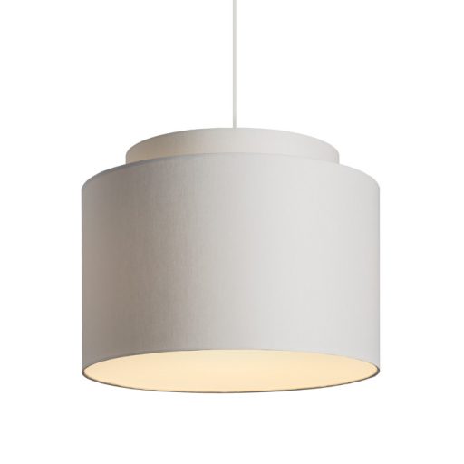 RENDL R11553 DOUBLE lámpabúra, univerzális lámpaernyők Chintz világosszürke/fehér PVC