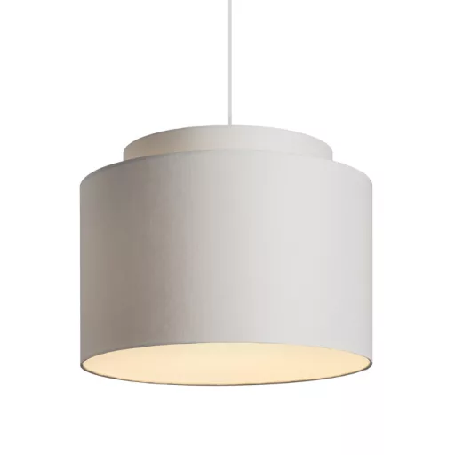 DOUBLE 40/30 stínidlo Chintz světle šedá/bílé PVC max. 23W