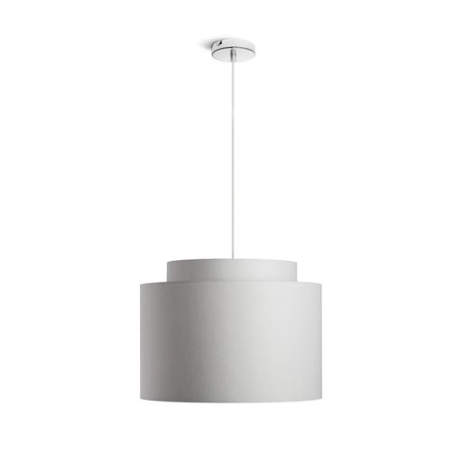 RENDL R11553 DOUBLE lámpabúra, univerzális lámpaernyők Chintz világosszürke/fehér PVC