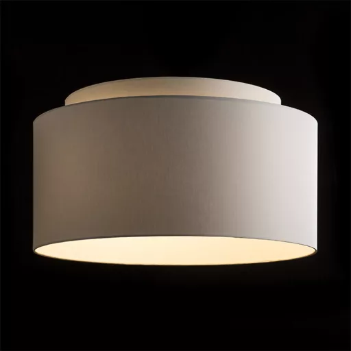 DOUBLE 55/30 stínidlo Chintz světle šedá/bílé PVC max. 23W