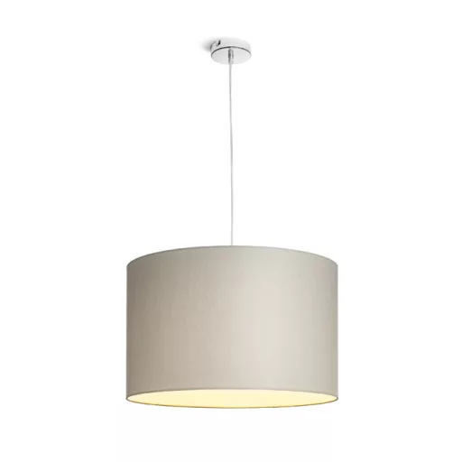 RON 40/25 stínidlo Chintz světle šedá/bílé PVC max. 23W