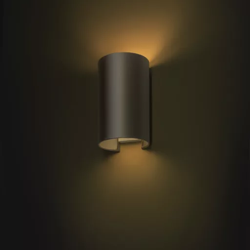 RON W 15/25 fali lámpa Monaco galambszürke/ezüst PVC 230V LED E27 15W