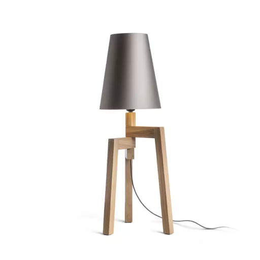 CONNY 25/30 stolní stínidlo Monaco holubí šeď/stříbrné PVC max. 23W