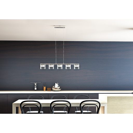 RENDL R11678 ESTRA LED függőlámpatest, hosszanti többszörös fehér átlátszó üveg