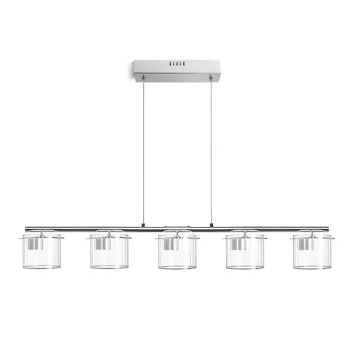 ESTRA V závěsná bílá čiré sklo 230V LED 5x5W 3000K