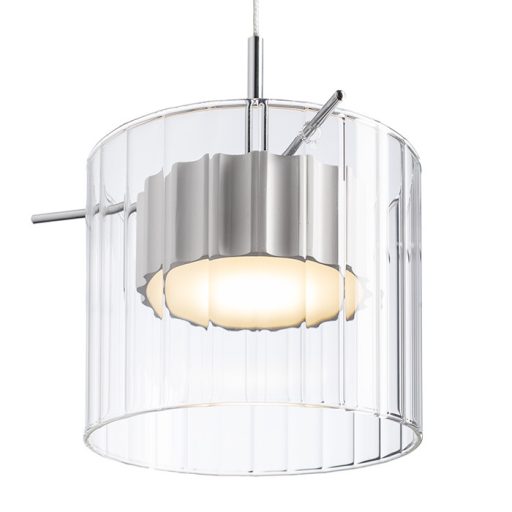 RENDL R11679 ESTRA LED függőlámpatest, üveg fehér átlátszó üveg