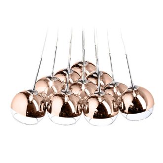   RENDL R11706 ASTRAL függőlámpatest, többágú réz üveg/átlátszó üveg