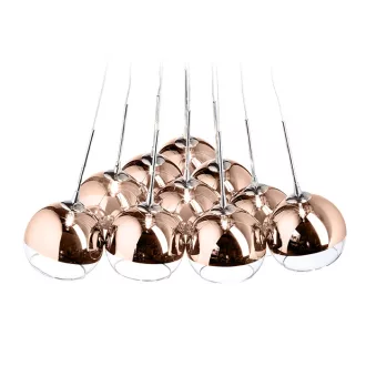   ASTRAL závěsná měděné sklo/čiré sklo 230V/12V G4 10x20W