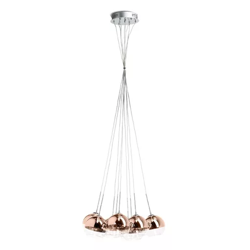ASTRAL závěsná měděné sklo/čiré sklo 230V/12V G4 10x20W
