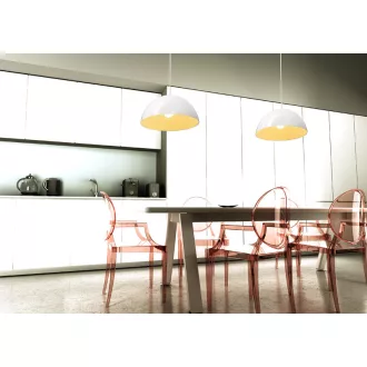 MONROE 40 závěsná lesklá bílá/bílá 230V LED E27 30W