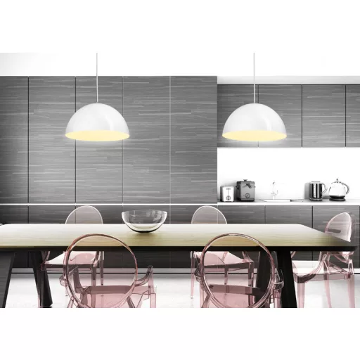 MONROE 40 závěsná lesklá bílá/bílá 230V LED E27 30W