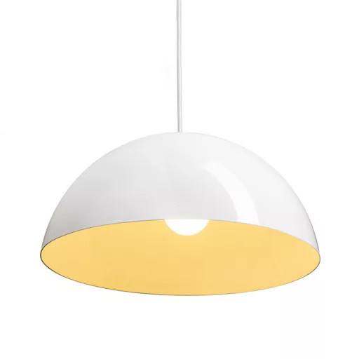MONROE 40 závěsná lesklá bílá/bílá 230V LED E27 30W