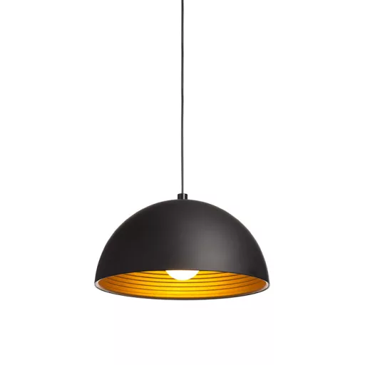 CARISSIMA 40 závěsná matná černá/zlatá 230V LED E27 15W