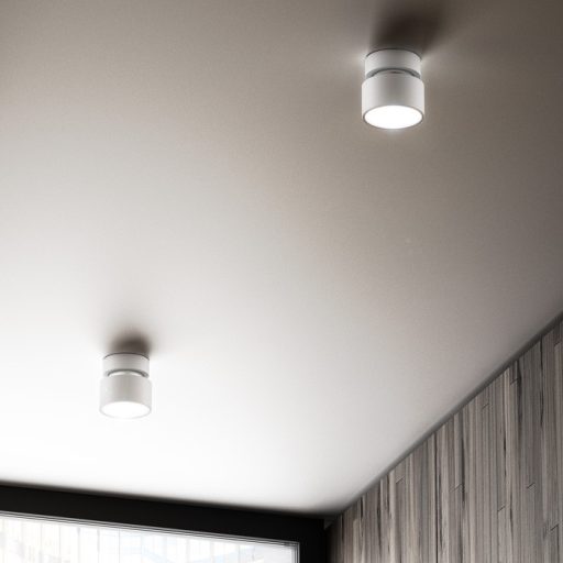 RENDL R11770 PIXIE felületre szerelhető lámpatest, downlight fehér króm