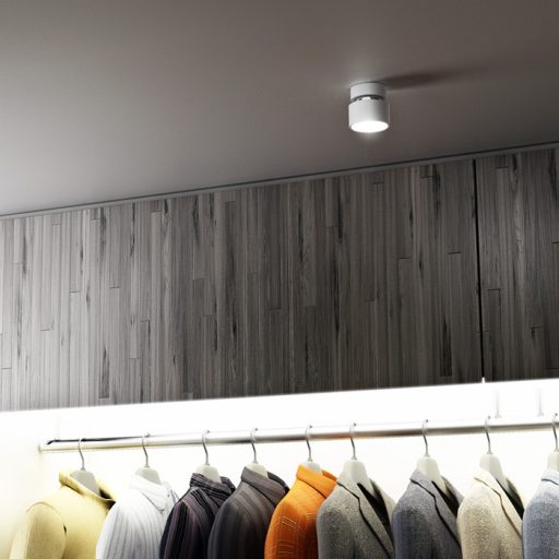 RENDL R11770 PIXIE felületre szerelhető lámpatest, downlight fehér króm