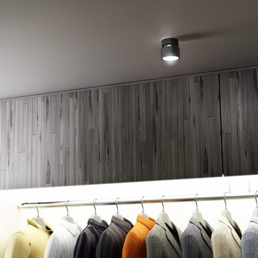 RENDL R11771 PIXIE felületre szerelhető lámpatest, downlight fekete króm