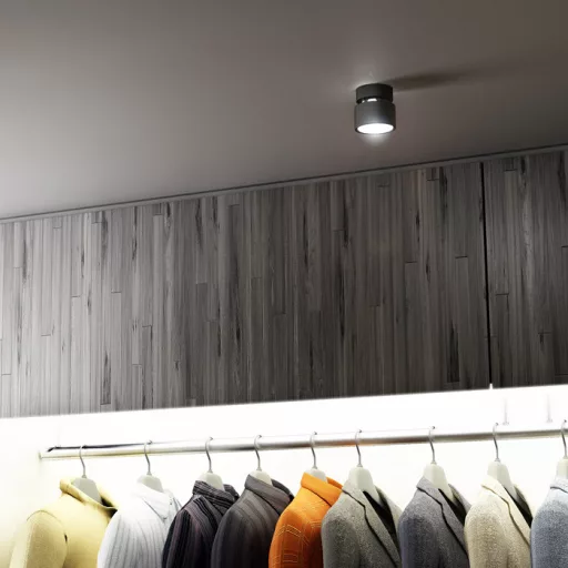 PIXIE mennyezeti lámpa fekete króm 230V LED GX53 7W
