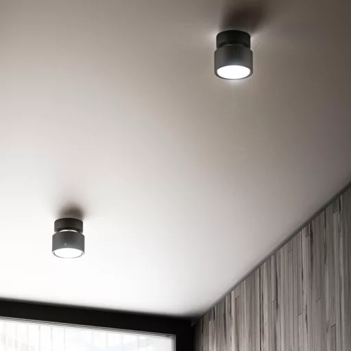 PIXIE mennyezeti lámpa fekete króm 230V LED GX53 7W