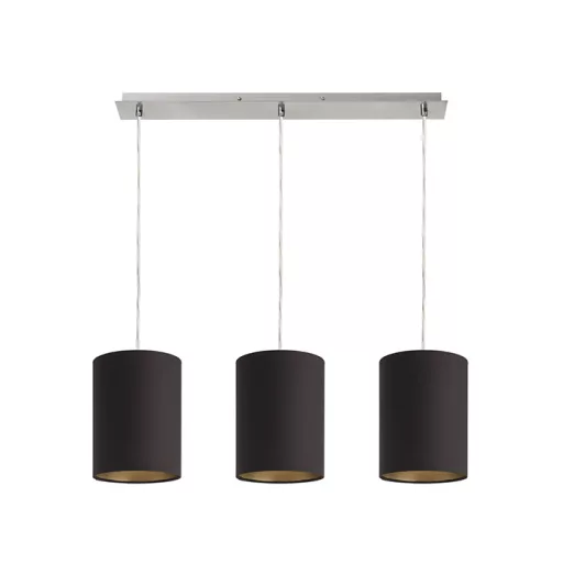 MORE 60 stropní závěsná základna matný nikl 230V LED E27 3x15W