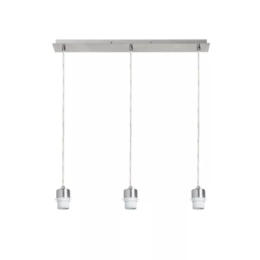 MORE 60 stropní závěsná základna matný nikl 230V LED E27 3x15W