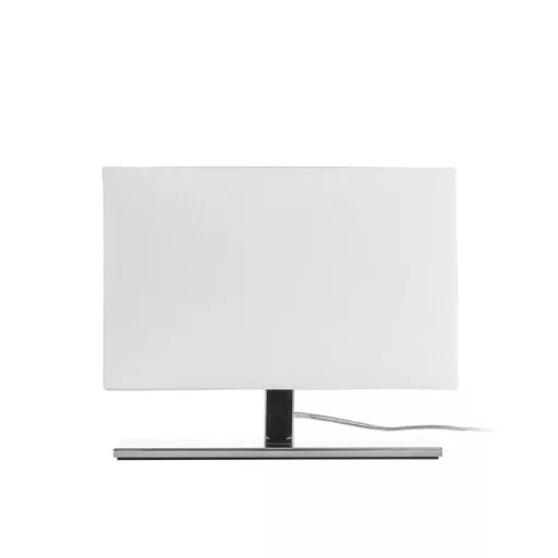 PLAZA S asztali lámpa fehér króm 230V LED E27 15W