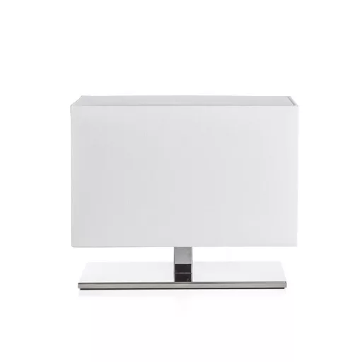 PLAZA S asztali lámpa fehér króm 230V LED E27 15W