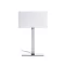 PLAZA M asztali lámpa fehér króm 230V LED E27 15W