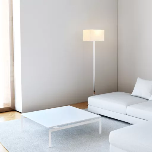 PLAZA állólámpa fehér króm 230V LED E27 15W
