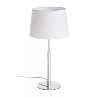 BROADWAY asztali lámpa fehér króm 230V LED E27 15W