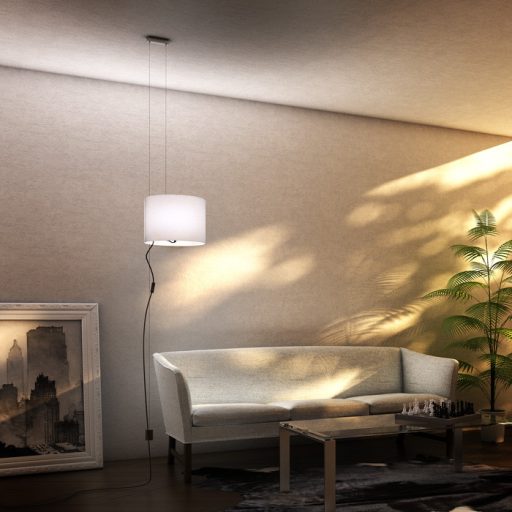 RENDL R11989 BROADWAY függőlámpatest, állítható fehér króm