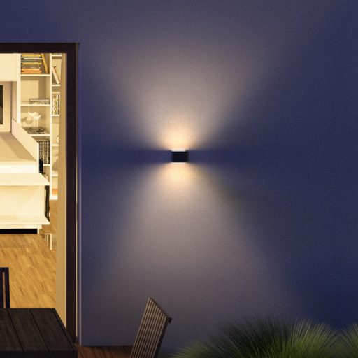 RENDL R12012 CHOIX LED kültéri lámpa, fel-le világító IP54 antracit
