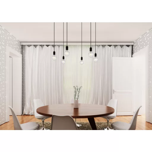 CINDY VI závěsná černá 230V LED E27 6x15W